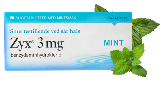 Zyx kommer i flere smaker, blant annet mint